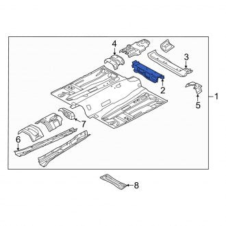 New OEM Rear Right Floor Pan Crossmember Fits, 2012-2018 Ford Focus - Part # CP9Z5410672A