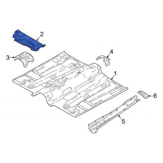 New OEM Rear Rearward Floor Pan Crossmember Fits, 2016-2018 Ford Focus - Part # G1FZ4K338A