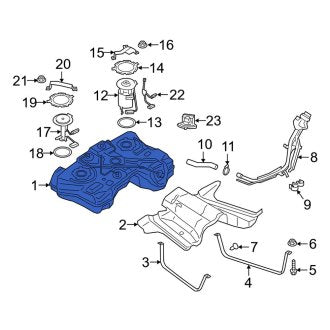 New OEM Fuel Tank Fits, 2016-2018 Ford Focus - Part # G1FZ9002A