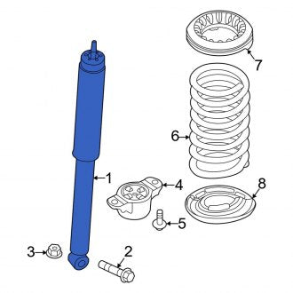 New OEM Rear Suspension Shock Absorber Fits, 2012-2013 Ford Focus - Part # BV6Z18125B