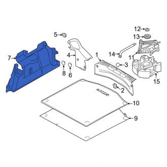New OEM Rear Right Forward Trunk Trim Panel Fits, 2012-2018 Ford Focus - Part # CV6Z5431148BA