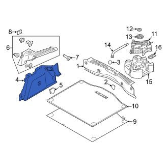 New OEM Rear Right Trunk Trim Panel Fits, 2016-2018 Ford Focus - Part # G1EZ5831012AA