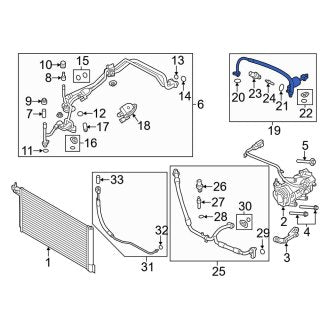 New OEM A/C Refrigerant Discharge Hose Fits, 2012-2018 Ford Focus - Part # CV6Z19972G
