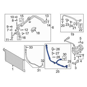 New OEM A/C Refrigerant Suction Hose Fits, 2012-2018 Ford Focus - Part # CV6Z19D734A