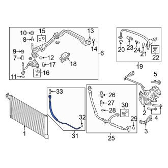 New OEM A/C Refrigerant Liquid Hose Fits, 2012-2018 Ford Focus - Part # CV6Z19A834C