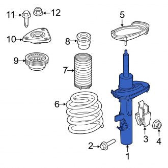 New OEM Front Right Suspension Strut Fits, 2013 Ford Focus - Part # BV6Z18124L