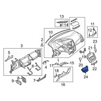 New OEM Center Instrument Panel Molding Fits, 2012-2014 Ford Focus - Part # CV6Z5404644GA
