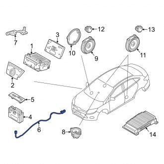 New OEM Audio Auxiliary Jack Fits, 2012-2014 Ford Focus - Part # CV6Z14D202A