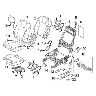 New OEM Front Left Inner Seat Track Cover Fits, 2015-2018 Ford Focus - Part # F1EZ5862187EB
