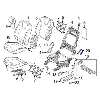 New OEM Front Left Outer Seat Track Cover Fits, 2015-2018 Ford Focus - Part # F1EZ5862187CB