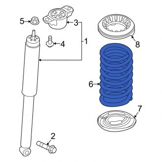 New OEM Rear Coil Spring Fits, 2012-2013 Ford Focus - Part # CV6Z5560B
