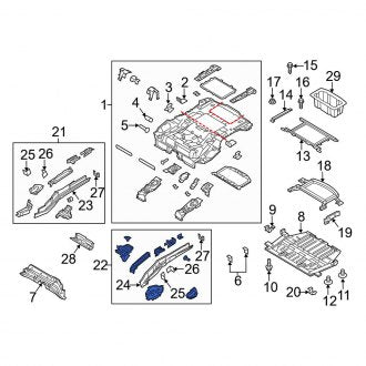 New OEM Rear Left Frame Side Member Assembly Fits, 2012-2018 Ford Focus - Part # CV6Z5810125A