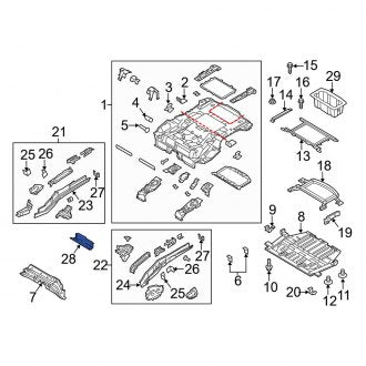 New OEM Floor Pan Crossmember Bracket Fits, 2012-2018 Ford Focus - Part # CV6Z4K338A