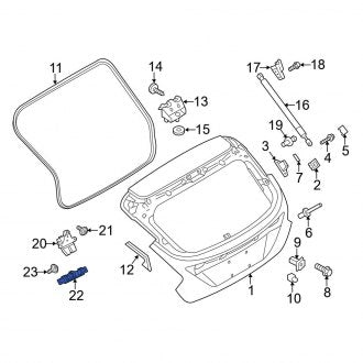 New OEM Rear Liftgate Lock Striker Plate Fits, 2012-2018 Ford Focus - Part # BM5Z5843252A