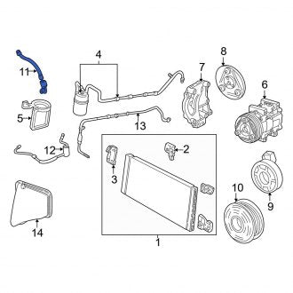 New OEM A/C Refrigerant Suction Hose Fits, 2002-2007 Ford Taurus - Part # JU2Z19D734A