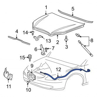 New OEM Front Hood Release Cable Fits, 2000-2007 Ford Taurus - Part # YF1Z16916AA