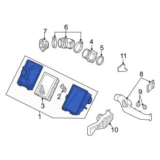 New OEM Air Filter and Housing Assembly Fits, 2004 Ford Taurus - Part # 4F1Z9600AF