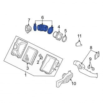 New OEM Front Engine Air Intake Hose Fits, 2004-2007 Ford Taurus - Part # 4F1Z9A624AA