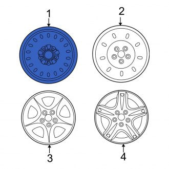 New OEM Wheel Fits, 2000-2007 Ford Taurus - Part # YF1Z1007FA