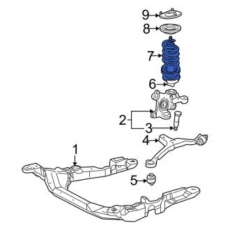 New OEM Front Coil Spring Fits, 2000-2007 Ford Taurus - Part # 4F1Z5310AA