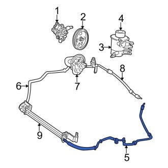 New OEM Power Steering Return Hose Fits, 1996-2005 Ford Taurus - Part # F6DZ3A713EA
