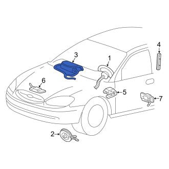 New OEM Upper Instrument Panel Air Bag Fits, 2004-2007 Ford Taurus - Part # 6F1Z54044A74AA