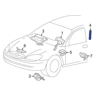 New OEM Front Left Seat Air Bag Fits, 2000-2007 Ford Taurus - Part # 3F1Z54611D11AA