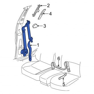 New OEM Rear Right Seat Belt Lap and Shoulder Belt Fits, 2000-2003 Ford Taurus - Part # YF1Z74611B68AAB