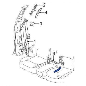 New OEM Rear Center Seat Belt Receptacle Fits, 2004-2005 Ford Taurus - Part # 4F1Z74600A38AAB