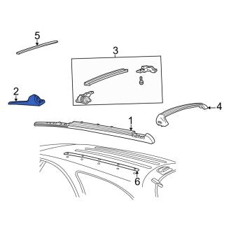 New OEM Left Roof Rack Cover Fits, 2000-2005 Ford Taurus - Part # 1F1Z74551A03AAA