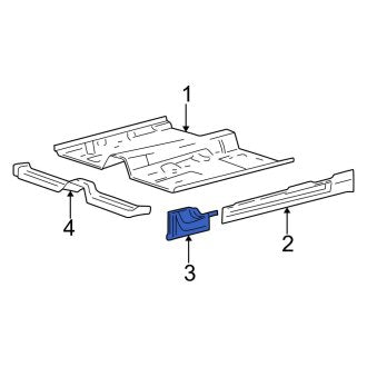 New OEM Front Left Inner Floor Extension Fits, 2000-2007 Ford Taurus - Part # F6DZ5410067A