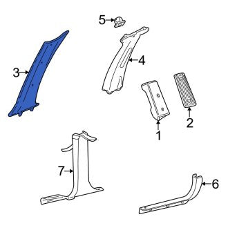 New OEM Left Body A-Pillar Trim Panel Fits, 2000-2007 Ford Taurus - Part # 1F1Z5403599AAA