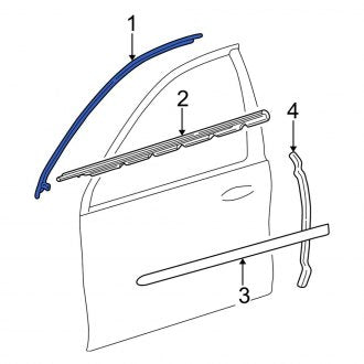 New OEM Front Right Door Reveal Molding Fits, 2000-2007 Ford Taurus - Part # XF1Z5420846AA