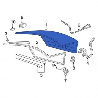 New OEM Rear Deck Lid Fits, 2000-2007 Ford Taurus - Part # 3F1Z5440110BA
