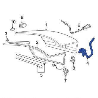 New OEM Rear Right Deck Lid Hinge Fits, 2000-2007 Ford Taurus - Part # YF1Z5442700AA