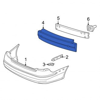New OEM Rear Bumper Impact Absorber Fits, 2004-2007 Ford Taurus - Part # 4F1Z17787AA