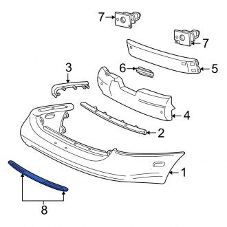 New OEM Rear Bumper Step Pad Fits, 2000-2005 Ford Taurus - Part # YF1Z17C830AA