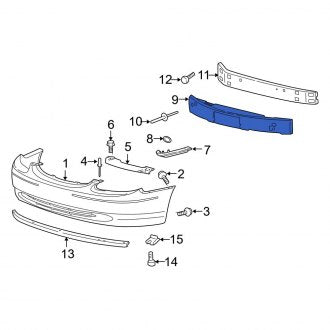 New OEM Front Bumper Impact Absorber Fits, 2004-2007 Ford Taurus - Part # 4F1Z17C882AA