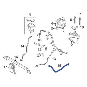 New OEM Power Steering Return Hose Fits, 2009 Ford Flex - Part # 9G1Z3A713A
