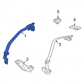 New OEM Center Rear Seat Belt Lap and Shoulder Belt Fits, 2008-2009 Ford Taurus - Part # 8G1Z54600A38AC