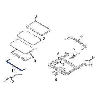 New OEM Sunroof Deflector Fits, 2005-2007 Ford Five Hundred - Part # BA8Z74500A26A