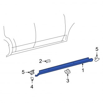 New OEM Left Rocker Panel Guard Fits, 2005-2007 Ford Five Hundred - Part # 6G1Z5410177BA