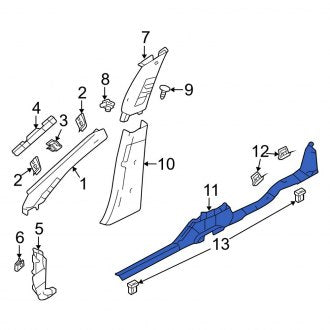 New OEM Left Liftgate Trim Scuff Plate Fits, 2008-2009 Ford Taurus - Part # 5G1Z5413229AA