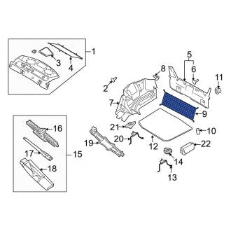 New OEM Rear Cargo Net Fits, 2008-2012 Ford Taurus - Part # 8G1Z5455066AA