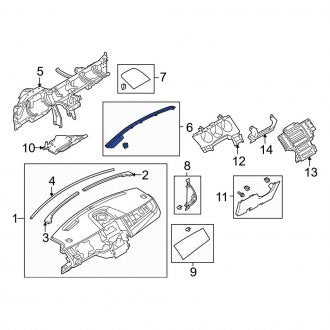 New OEM Dashboard Air Vent Trim Fits, 2010-2019 Ford Taurus - Part # BG1Z54044E82BA