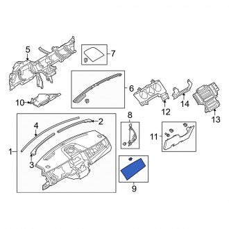 New OEM Instrument Panel Molding Fits, 2010-2012 Ford Taurus - Part # AG1Z54046A62AB