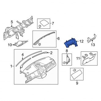 New OEM Instrument Cluster Bezel Fits, 2013-2019 Ford Taurus - Part # DG1Z54044D70BA