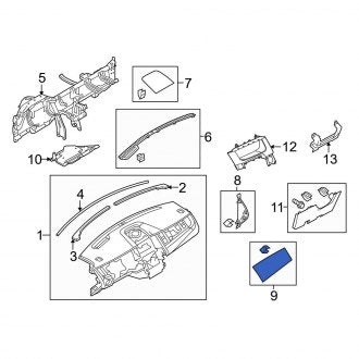 New OEM Instrument Panel Molding Fits, 2010-2019 Ford Taurus - Part # AG1Z54046A62CA