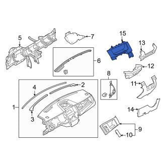 New OEM Instrument Cluster Visor Fits, 2013-2019 Ford Taurus - Part # DG1Z54044D70DA