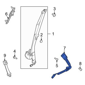 New OEM Front Right Seat Belt Receptacle Fits, 2010-2012 Ford Taurus - Part # AG1Z5461202AA